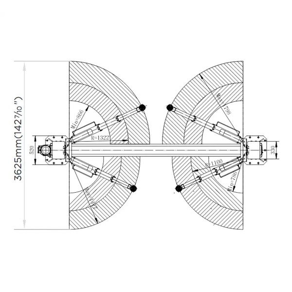 Sollevatore automatico a due colonne 5000 kg REDATS L-280 — 3