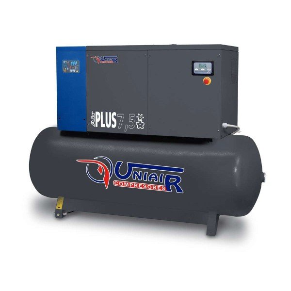Compressore a vite insonorizzato con essiccatore e serbatoio 500 L AirPlus 7,5 CV 5,5 kW