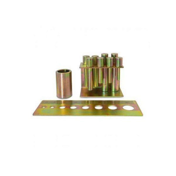 8-piece press pin set with plate and chuck