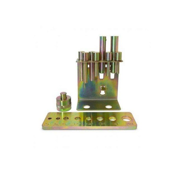 8-piece press pin set with plate and chuck