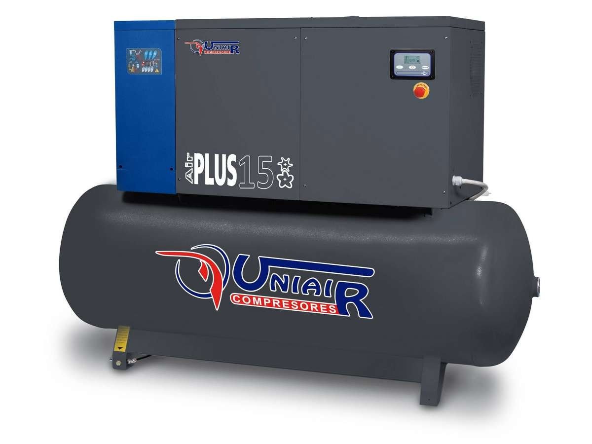 Compressor de parafuso insonorizado AirPlus com secador e depósito 500 L 15 CV 11 kW