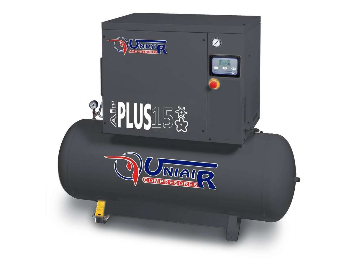 Compressor de parafuso insonorizado AirPlus com depósito 500 L 15 CV 11 kW