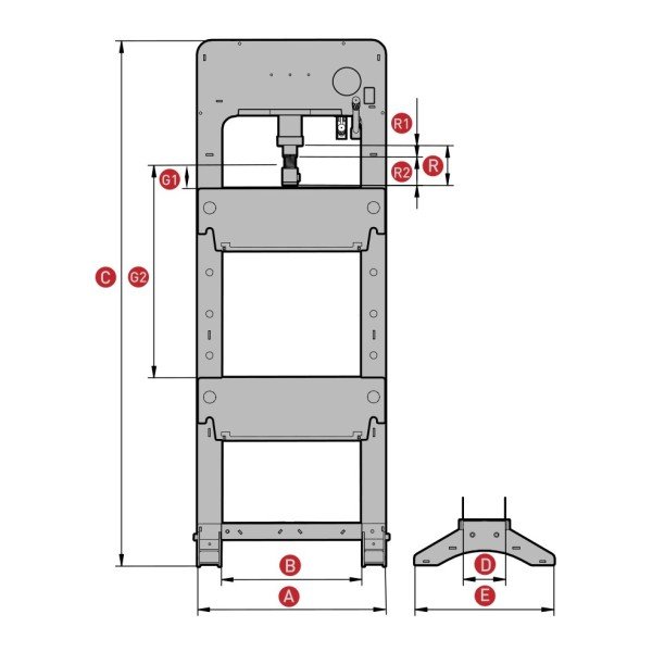 Air hydraulic press 30 t MEGA PRC30NF — 8